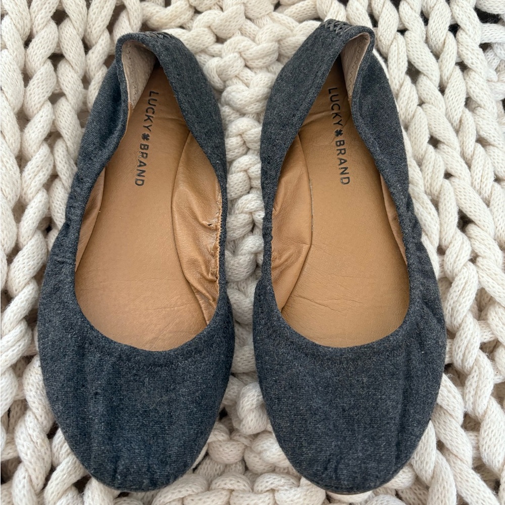 Lucky Brand Women's Gray Ballet Flats